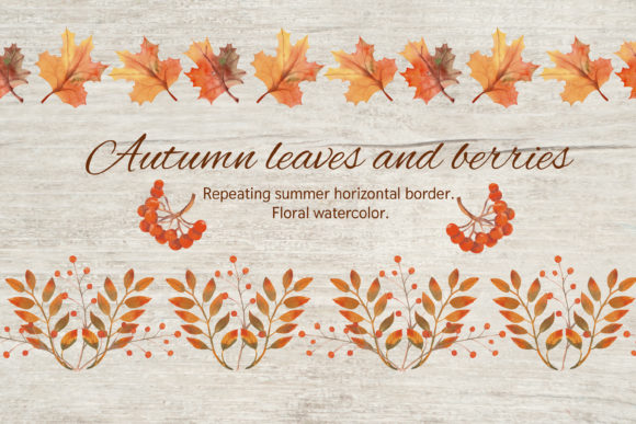 Autumn Leaves - the Horizontal Border. Patterns