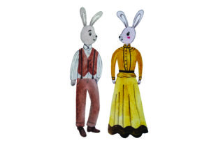 Bunny in Formal Attire - Watercolor