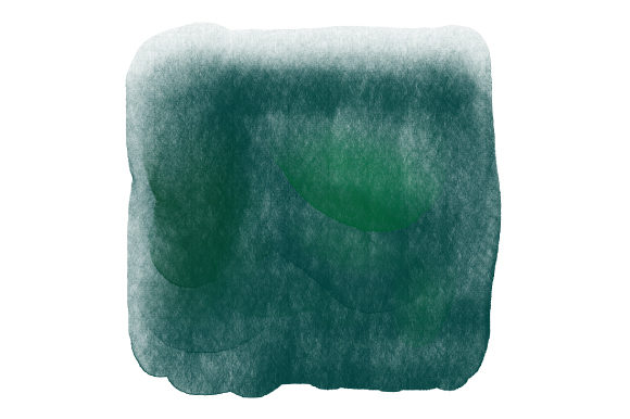 Dark Green Watercolor Swatch and Designs Amp