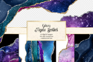 Galaxy Agate Borders Textures