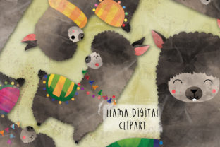 Llama Alpaca Digital Clipart & Crafts