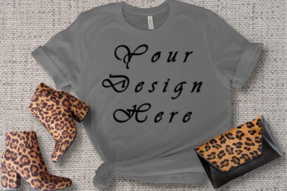 Mockups Grey Shirt, Bella Canvas 3001 T-Shirts