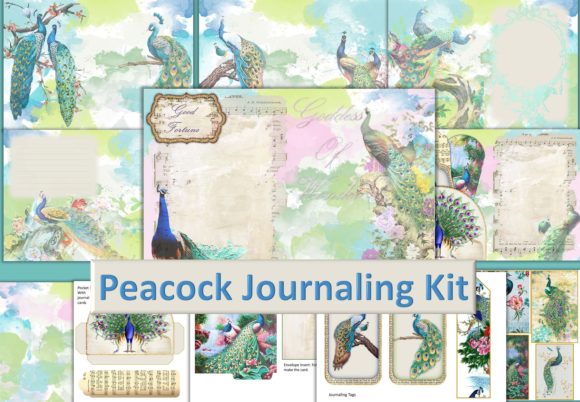 Peacock Backgrounds and Ephemera