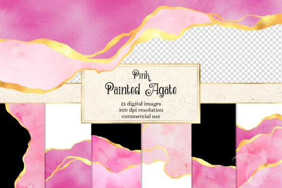 Pink Painted Agate Textures