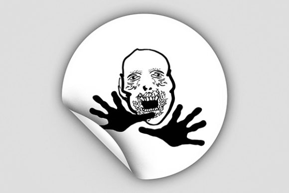 Scary Zombie Sticker for Crafts