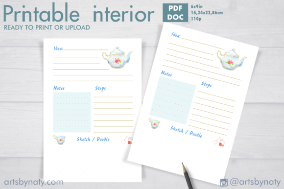 Tea Break for Ideas Journal KDP Interior and Freebies