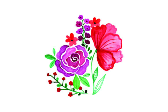 Watercolour Mixed Bouquet for Nature Amp