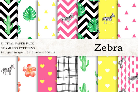 Zebra Digital Papers & Patterns